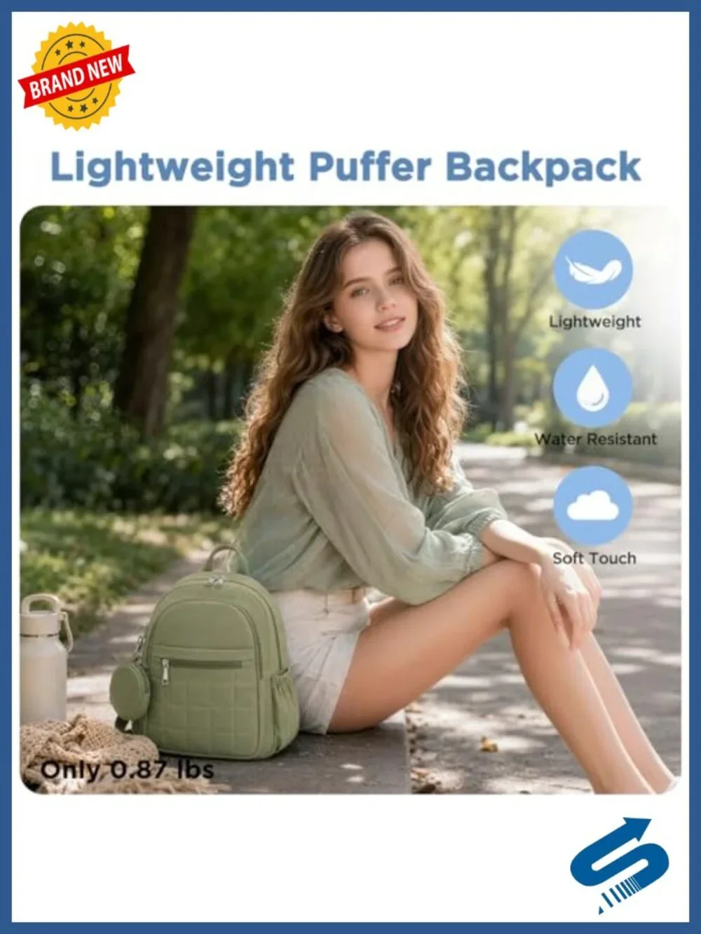 Anti-Theft Puffy Quilted Mini Backpack with RFID Wallet & Tablet Sleeve